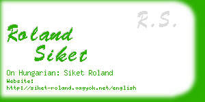 roland siket business card